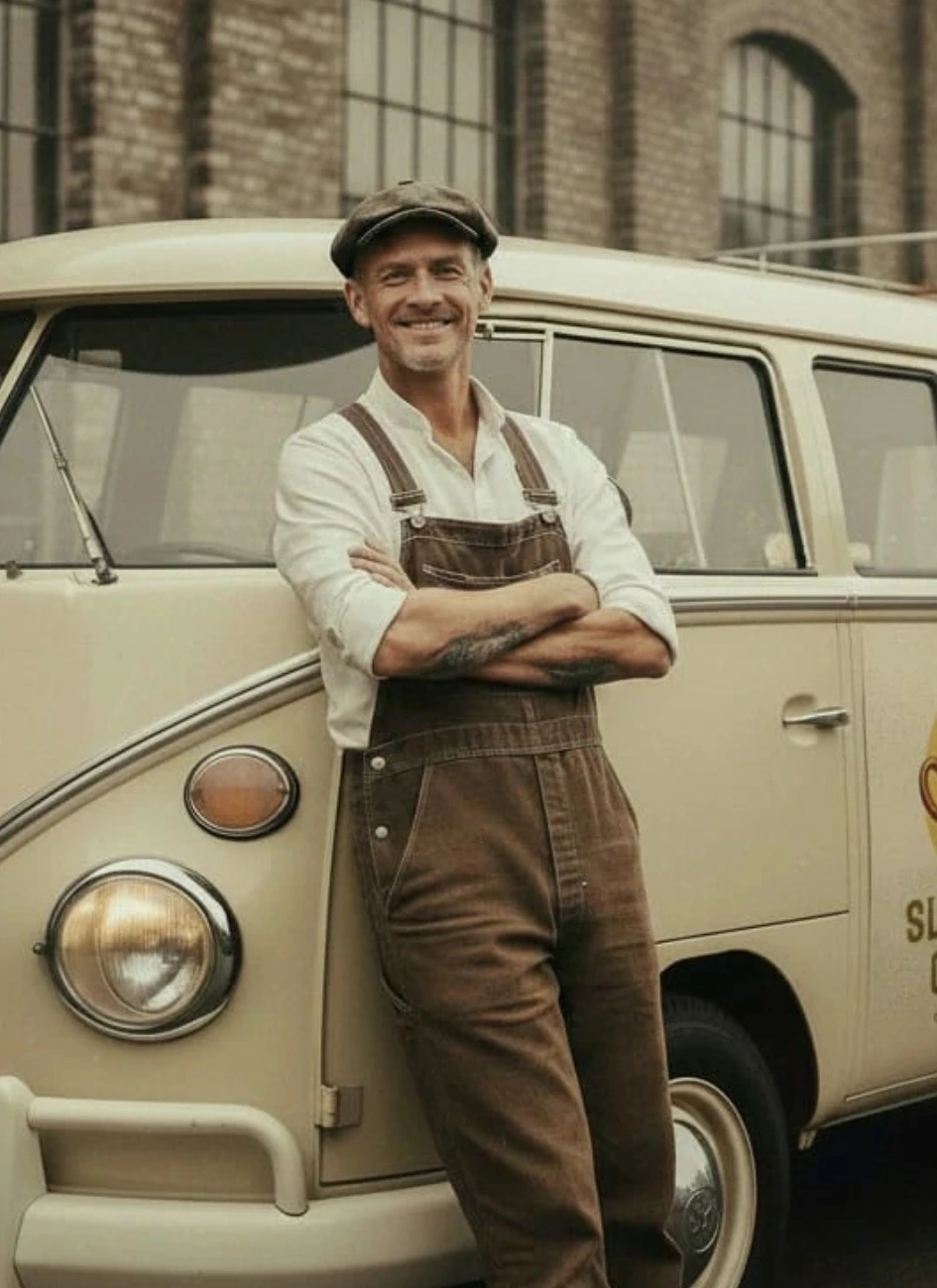 dominique tegen bus portret