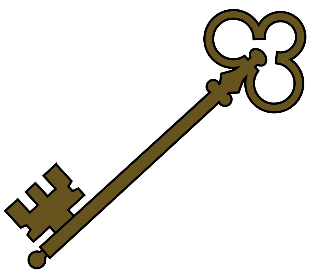 donkergroene sleutel schuin